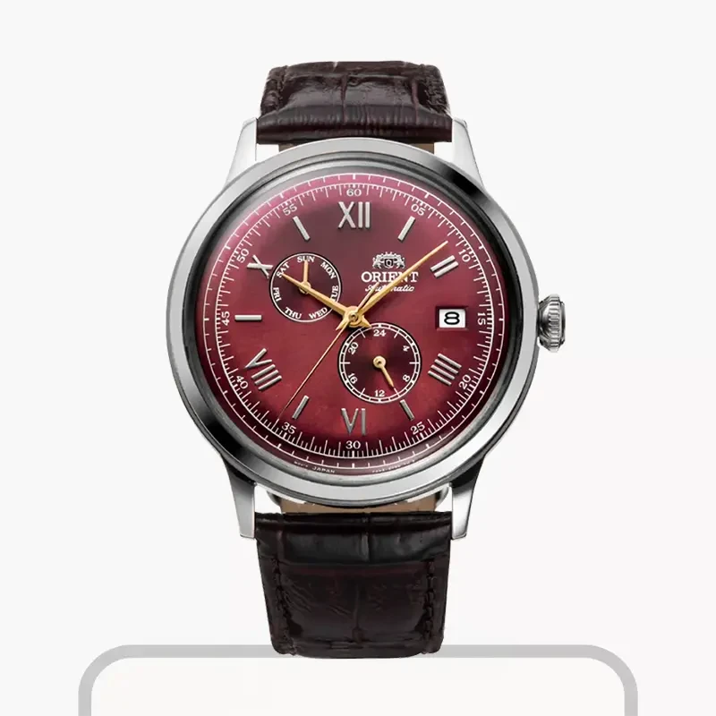 Orient Bambino Version 8 Burgundy Dial Men's Watch- RA-AK0705R